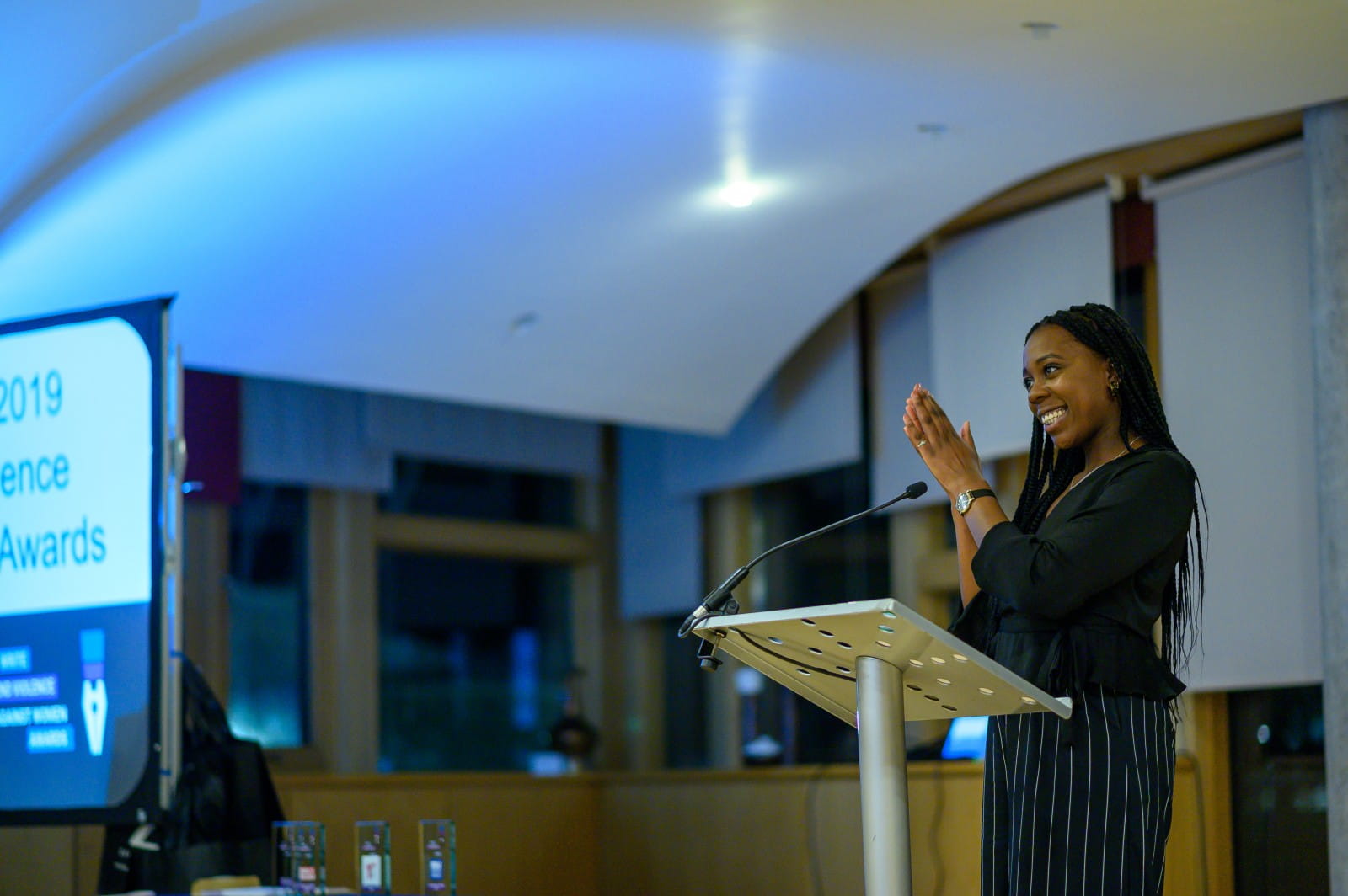 Tomiwa Folorunso - host for the evening. Photo by Ben Glasgow.