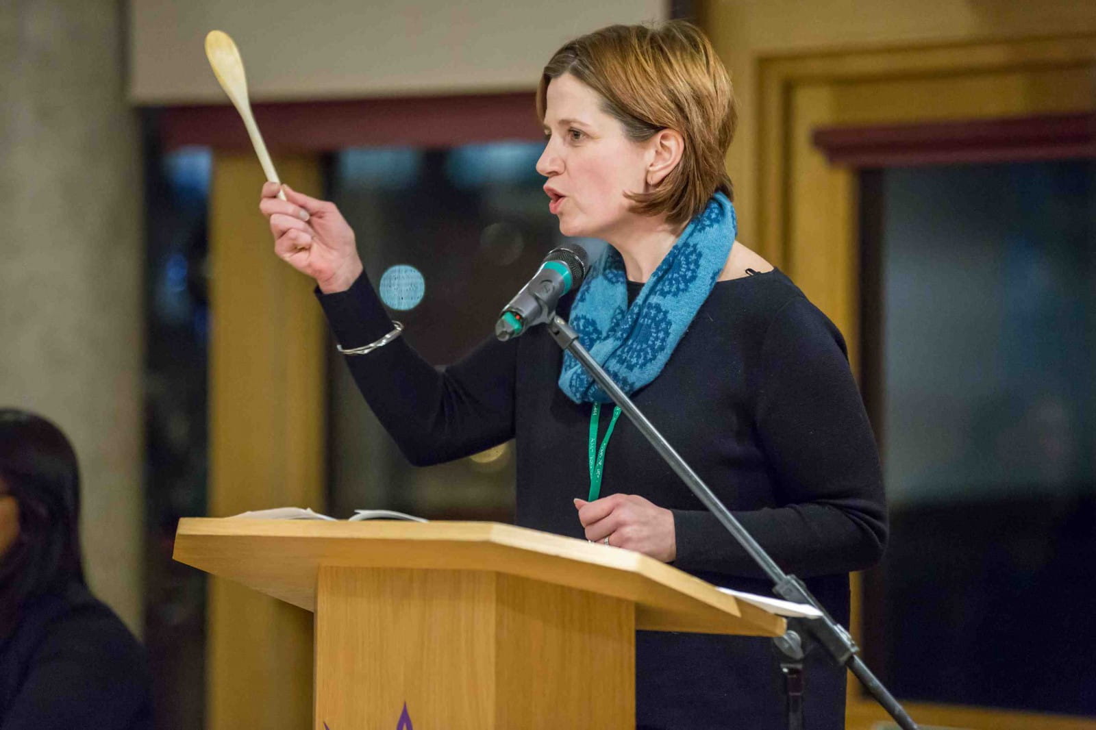 Professor Karen Boyle presents the Wooden Spoon