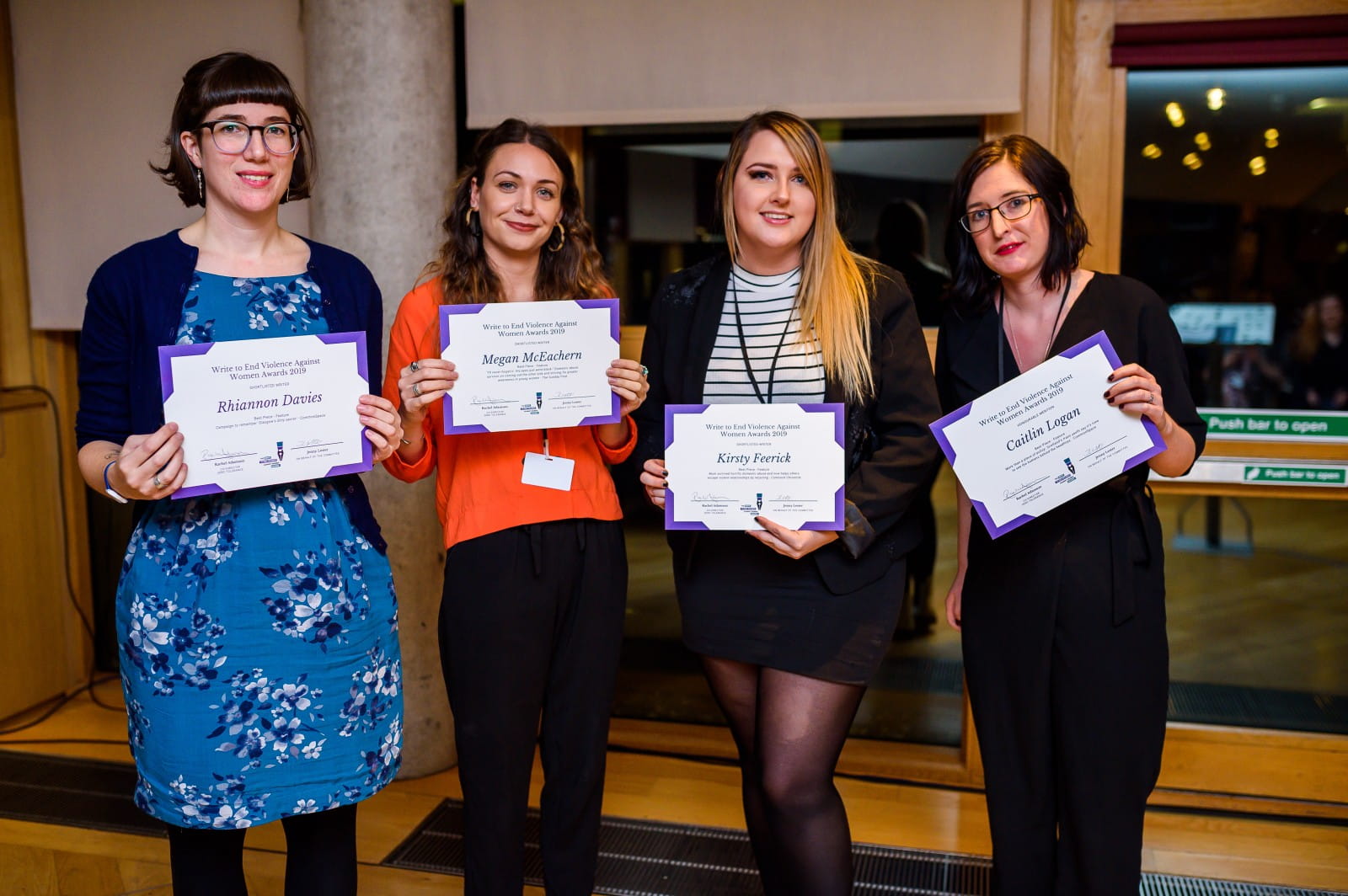 Rhiannon Davies, Megan McEachern, Kirsty Feerick, and Caitlin Logan. Photo by Ben Glasgow.