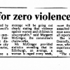 newspaper cutting reading 'Campaign aims for zero tolerance of violence against women'<br/><a href="gallery/blogs/25/add/#comments">Add comment</a>