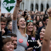 Crowd of women wearing Repeal the 8th badges cheering. Picture by Brian Lawless/PA Wire<br/><a href="gallery/blogs/38/add/#comments">Add comment</a>