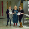 Best Article Winner, Nancy Lombard with Joint Runners-Up Gina Davidson and Cordelia O’Neill