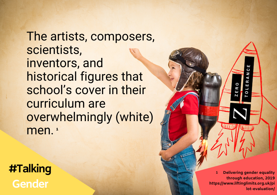 The artists, composers,  scientists,  inventors, and  historical figures that school’s cover in their curriculum are overwhelmingly (white) men.