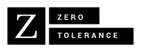 Zero Tolerance logo is rectangular, black and white with a large letter Z.